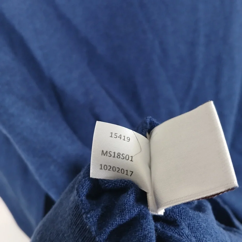 Peter‎ Millar Crown Soft Quarter Zip Sweater Cotton Silk Mens XL Blue MS18S01
